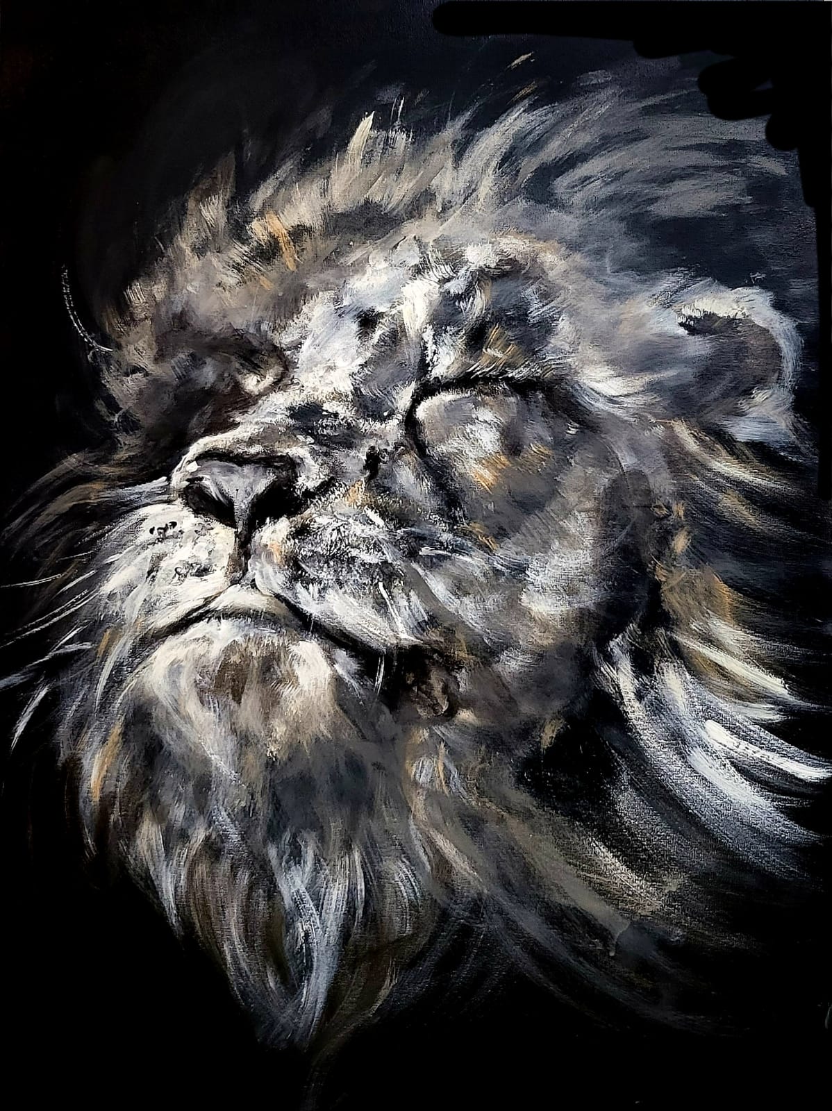 ArteDiAlina.com painting: Mystery of the White Lion